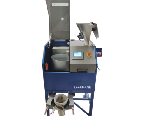 Rotating sample divider with 2 bottle collectors and dust extraction