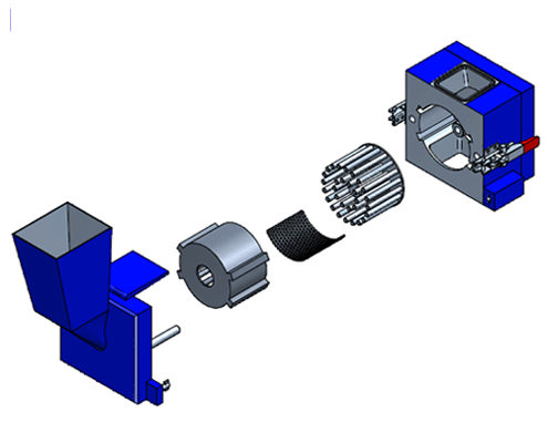 LMQ Quadro Cutting Mill - RM technical drawing with sieve