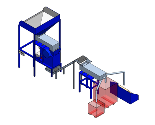 Waste recycling processing plant