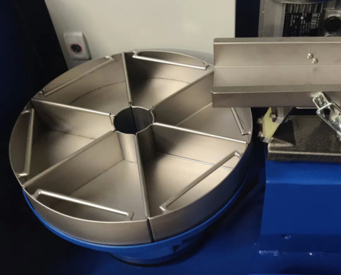 Rotary sample divider 6 x 16,6% bucket with custom grip point and height